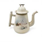 Koffiepot - Emaille, Staal - Antieke emaille koffiekan