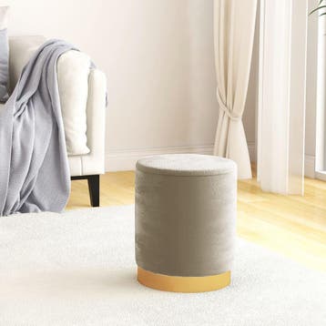 vidaXL Hocker met opbergruimte rond fluweel 31 x 37 cm, Verzenden, Nieuw