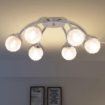 vidaXL Plafondlamp met 6 LED-lampen G9 240 W, Maison & Meubles, Lampes | Plafonniers, Verzenden