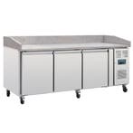 Polar U-serie 3-deurs werkbank met marmeren werkblad en euro, Verzenden