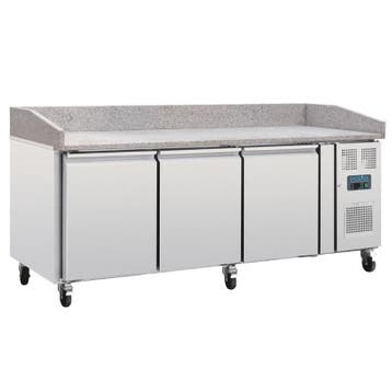Polar U-serie 3-deurs werkbank met marmeren werkblad en euro, Verzenden, Nieuw in verpakking, Koelen en Vriezen