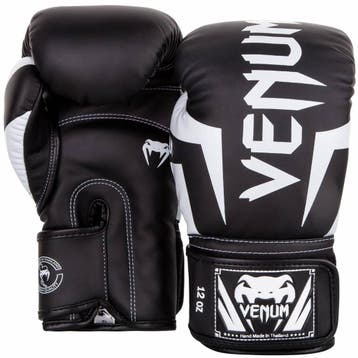 Venum ELITE Bokshandschoenen Zwart Wit Kickboksen, Verzenden, Nieuw, Bokshandschoenen