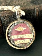 Reliekhouder - Messing, Glas, Textiel - 1750-1800 - Heilige