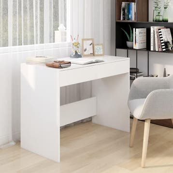 vidaXL Bureau 101x50x76,5 cm bewerkt hout wit, Huis en Inrichting, Verzenden, Nieuw