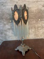 Lampe de table - Bronze argenté - Lampe de table Art nouveau