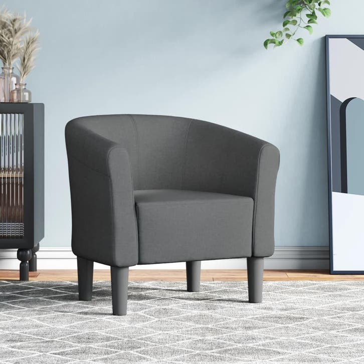 vidaXL Kuipstoel stof donkergrijs, Huis en Inrichting, Fauteuils, Nieuw, Verzenden