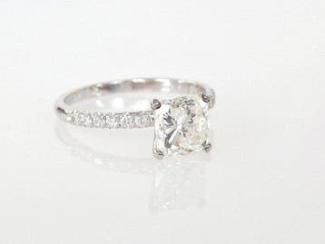 Verlovingsring - 14 karaat Witgoud - 1.66ct. tw. Diamant