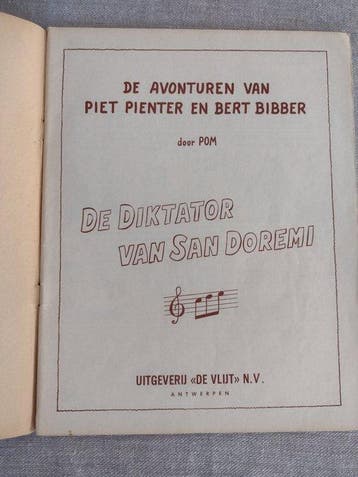 Piet Pienter en Bert Bibber 20 - De Diktator van San Doremi, Boeken, Nieuw