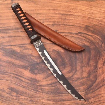 RELIC & EDGE RELIC & EDGE - Keukenmes - S25 - Staal, Leder -