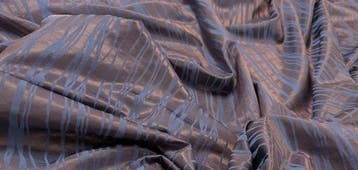 Misto seta firmato – Bronzo violaceo con righe azzurro