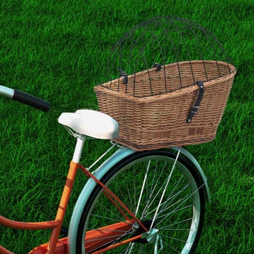vidaXL Fietsmand voor bagagedrager 55x31x36 cm natuurlijk, Verzenden