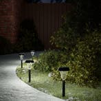 vidaXL Tuinpadverlichting 12 st solar met grondpennen wit, Verzenden