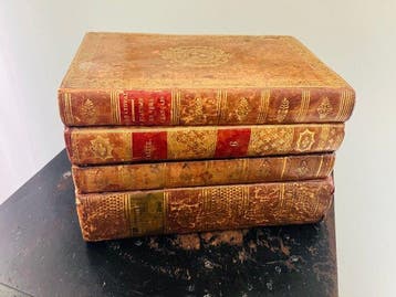 Kist - Leder, Hout - Exclusieve Franse Boeken-, Antiek en Kunst