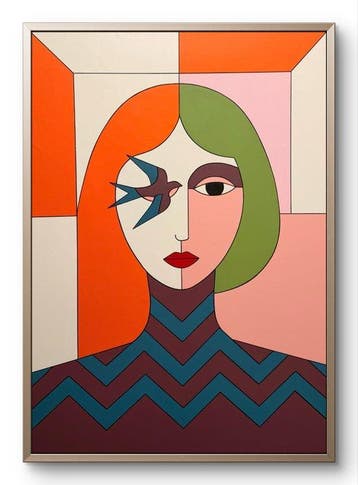 Marcel Mendez - Fragmented Face #92 -XL- ( No reserve ), Antiek en Kunst