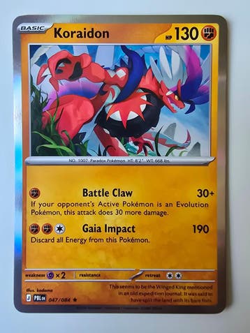 KORAIDON (PITCH BLACK 047/084) (HOLO) (TRADING CARD), Gebruikt