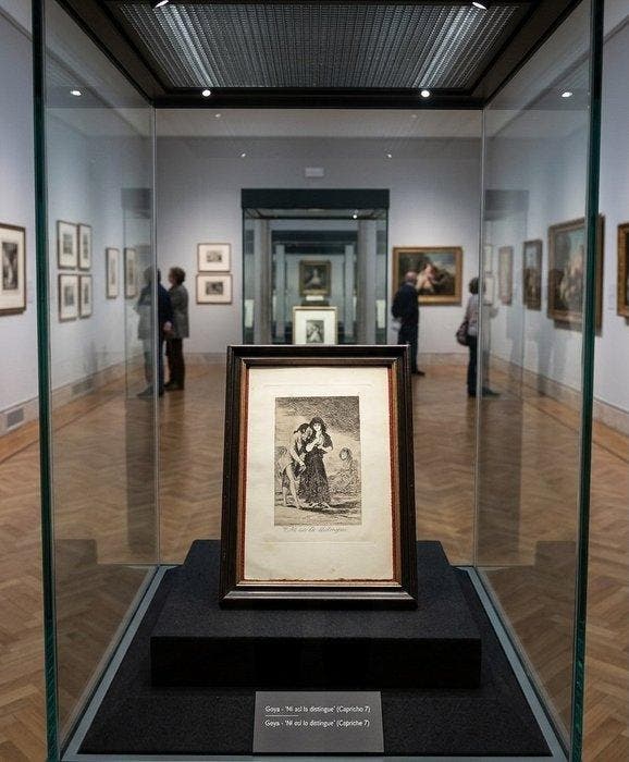 Francisco De Goya (1746-1828) - Ni asi la distingue - Los, Antiquités & Art, Antiquités | Autres Antiquités