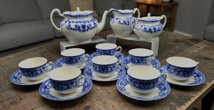 W.H. Grindley & CO - Koffie- en theeservies (19) - Denton, Antiquités & Art, Antiquités | Verre & Cristal