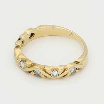 Ring - 18 karaat Geel goud Diamant (Natuurlijk)