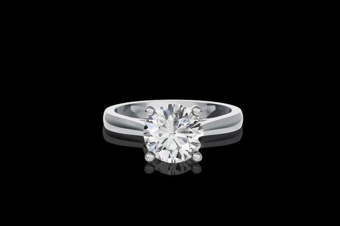 Bague - 14 carats Or blanc - 2.51ct. tw. Diamant (Cultivé en, Bijoux, Sacs & Beauté, Bagues