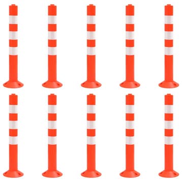 vidaXL Verkeerspalen 10 st 75 cm PE, Verzenden, Nieuw