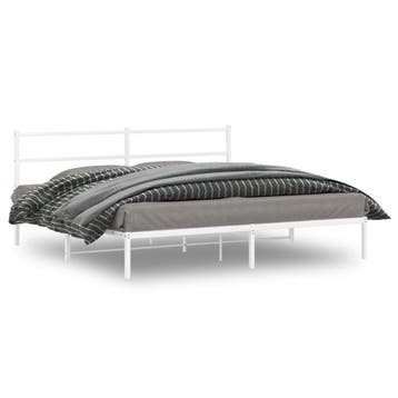vidaXL Bedframe met hoofdbord metaal wit 180x200 cm, Verzenden, Nieuw