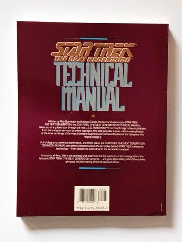 Book Star Trek : The Next Generation - Technical Manual -, Verzamelen, Nieuw