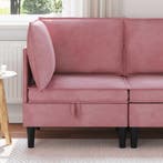 vidaXL Sofa met opslag Roze Fluweel, Verzenden, Nieuw