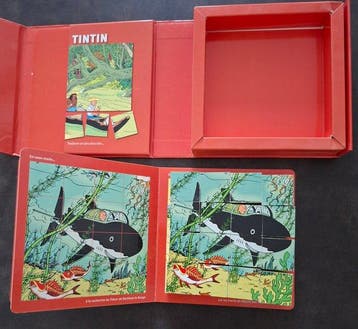 Tintin - 1 Coffret Jeu de cubes en bois Tintin - 1 Album -