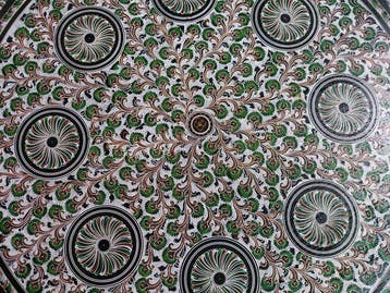 Bijzettafel - Kleurrijke Oosterse Bijzettafel - Vintage, Antiek en Kunst