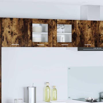 vidaXL Hangkast 2 st Rook Eiken Bewerkt hout, Verzenden, Nieuw