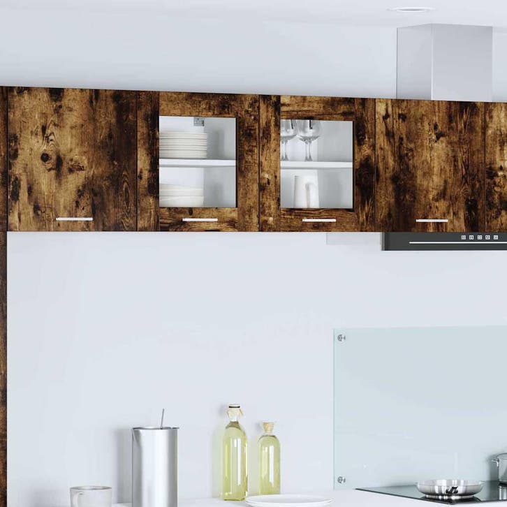 vidaXL Hangkast 2 st Rook Eiken Bewerkt hout, Huis en Inrichting, Kasten | Overige, Nieuw, Verzenden