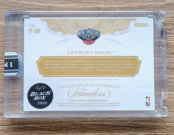 2018 Panini 1/1 Black Box Anthony Davis Auto Gesigneerde, Nieuw