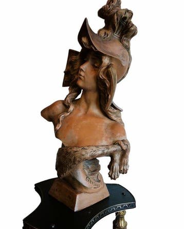 Henri Désiré Grisard (1872-?) - Buste, Vélleda -Gallische, Antiek en Kunst