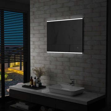 vidaXL Badkamerspiegel LED met aanraaksensor 80x60 cm, Verzenden