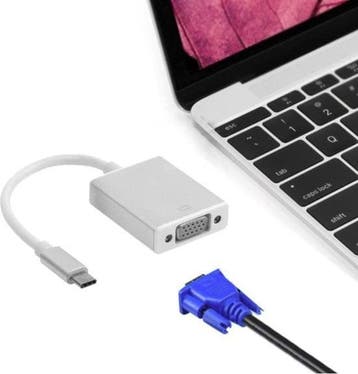 USB-C usb type c VGA adapter kabel video macbook type-c 3.1, Computers en Software, Pc speakers, Verzenden, Nieuw