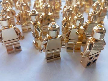 Lego Minifiguur - Minifigures - 10x minifigures custom gold
