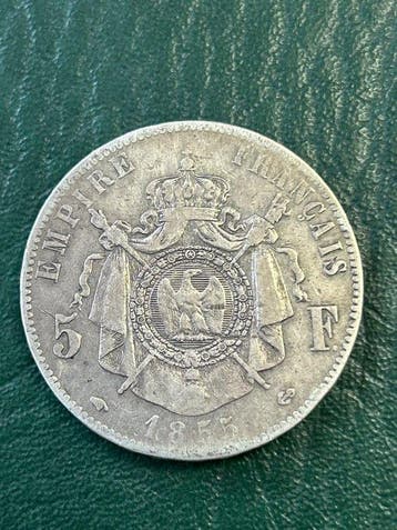 France. Napoléon III. 5 Francs 1855-A, Paris (Sans prix de