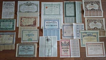 Document - 17 Spaanse aandelen en obligaties, 1854-1953 -