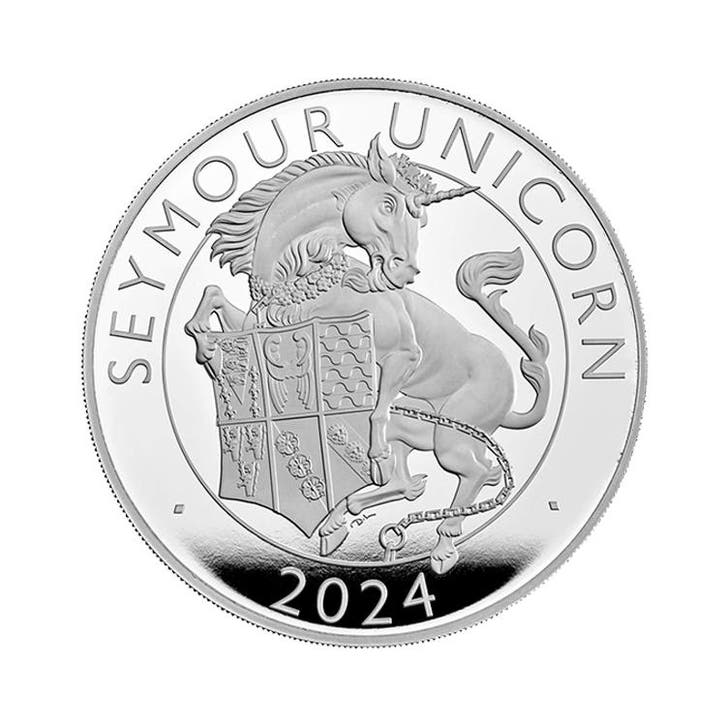 Zilveren munt Tudor Beasts Seymour Unicorn 2024 Proof 1 troy, Timbres & Monnaies, Métaux nobles & Lingots