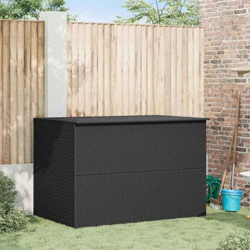 vidaXL Tuinbox 150x100x100 cm poly rattan zwart, Verzenden, Nieuw