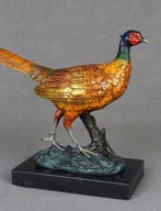 sculptuur, Pheasant - 2,2 kg - 19 cm - Koud geverfd brons