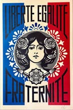 Shepard Fairey (OBEY) - Liberté, Egalité, Fraternité