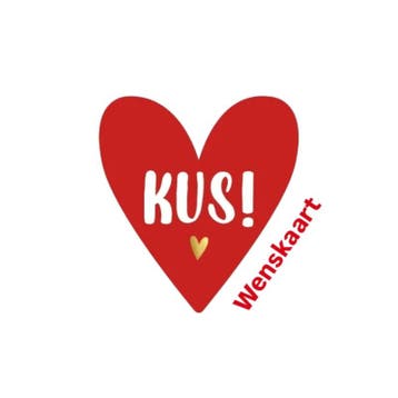 kaart in hartvorm KUS - valentijn - liefde - (Kaarten), Verzenden, Nieuw