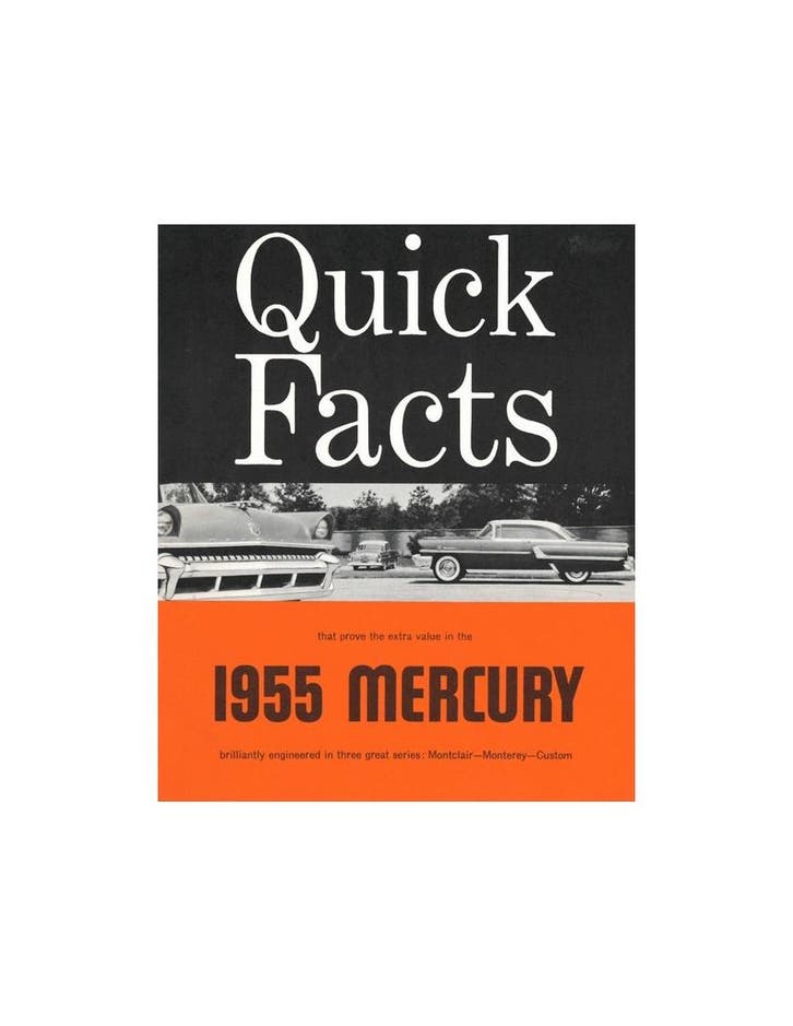 1955 MERCURY PROGRAMMA BROCHURE ENGELS, Livres, Autos | Brochures & Magazines
