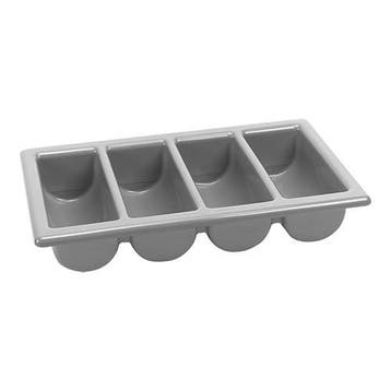 Bestekbak | 1/1 GN | Grijs Kunststof | 530x325x100(h)mm, Verzenden, Nieuw in verpakking