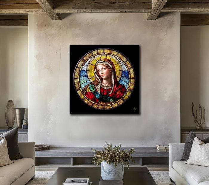 PLM-Art - Maria Coin Vitraux Style, Antiquités & Art, Art | Objets design