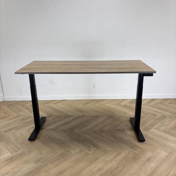 Nieuw Elekrisch zit-sta bureau 180x80 cm, midden eiken -