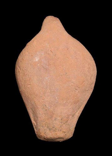 Byzantijns Terracotta Olielamp met geometrische motieven