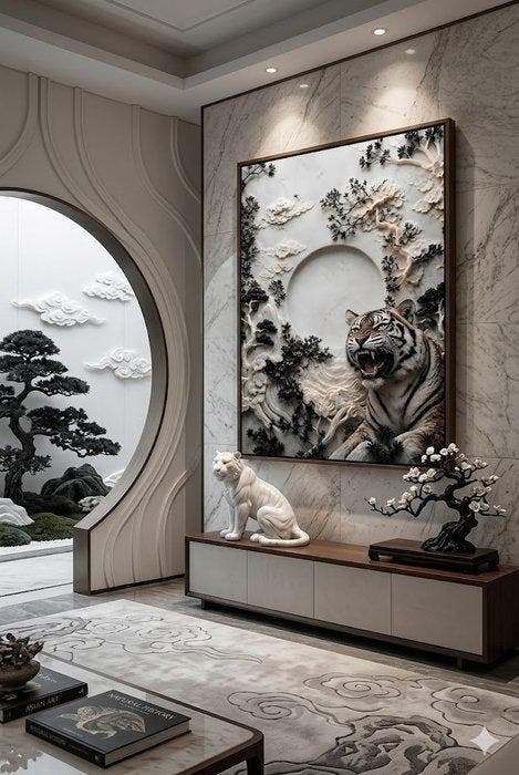 daveY - The Tigers Awakening ---- Trilogia dellEternità:, Antiquités & Art, Art | Objets design