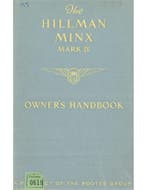 1949 HILLMAN MINX MARK IV INSTRUCTIEBOEKJE ENGELS